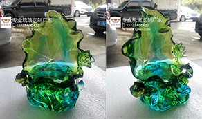 【珠寶配件琉璃荷葉底座】