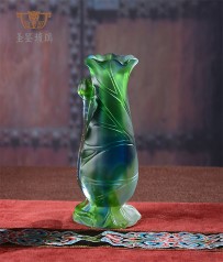 【清香荷葉瓶】琉璃佛具